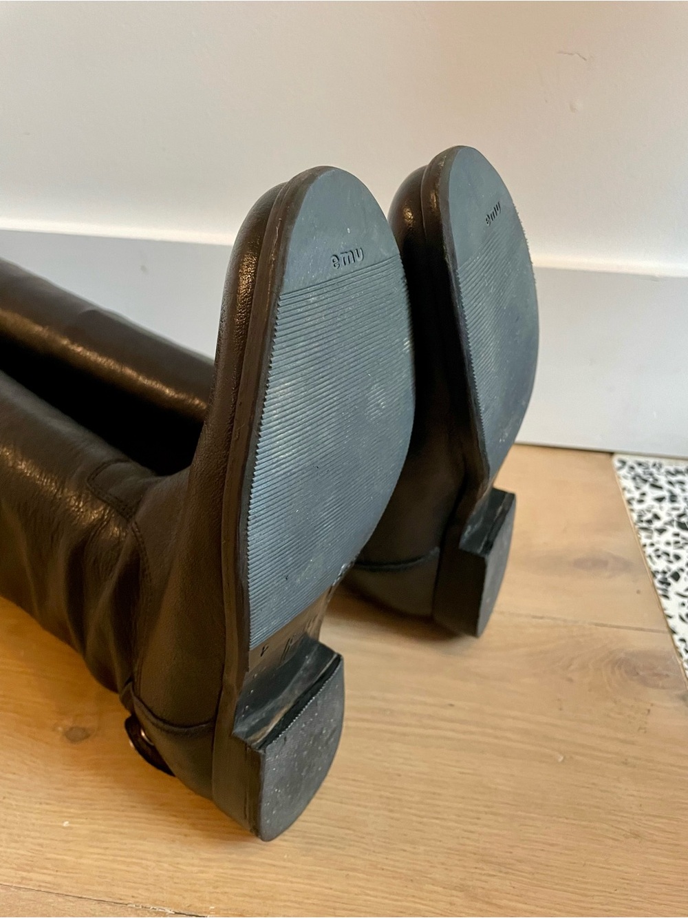 Frye Tall Black Leather Riding Boots • Size 7.5 B • Made in Mexico - Picture 10 of 14